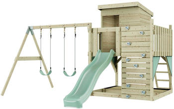 PolarPlay Bj&ouml;rn mit Kinderschaukel Rutsche in Mintgr&uuml;n