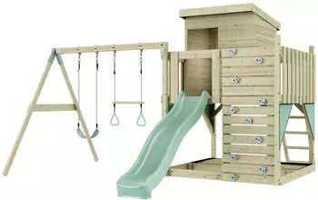 PolarPlay Bj&ouml;rn mit Trapezstange Rutsche in Mintgr&uuml;n