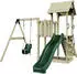 PolarPlay Spielturm Bergen Babyschaukel Kletterwand Rutsche Grün