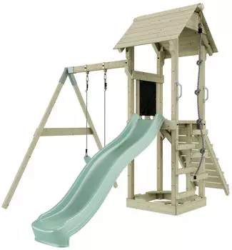PolarPlay Spielturm G&ouml;teborg mit Kinderschaukel Mintgr&uuml;n