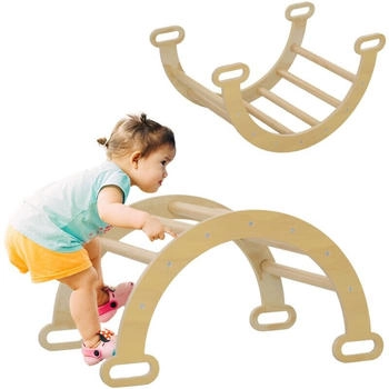 AIYAPLAY Wooden Climbing Arch for Children from 18-48 Months 68 x 42 x 36 cm natural