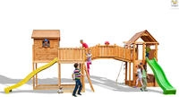 FUNGOO Spielturm "MAXI SET SIZED PLAZA" mit Schaukel & Rutsche,...
