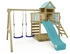 Wickey Spielturm Smart Cave mit Rutsche Pastellblau