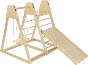 Joyz 3in1 Kletterger&uuml;st Set Indoor Kletterspielzeug aus Holz 121 x 127 x 112 cm