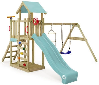 Wickey Spielturm MultiFlyer Light mit Rutsche Pastellblau