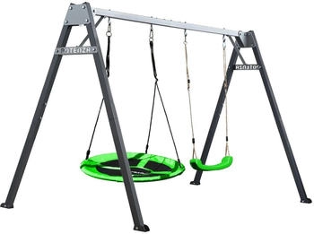 Potenza Kinderschaukel mit Nestschaukel und Schaukel-Sitz 250x207 cm Gr&uuml;n