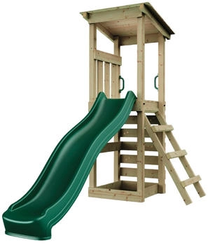 Weka Kinderspielturm Nizza inkl Rutsche und Kletterwand B138,1/H228,8/T260,5 cm