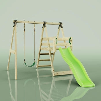 REBO OutdoorToys Schaukel Orchidee aus Holz in Hellgrün mit Kinderschaukel