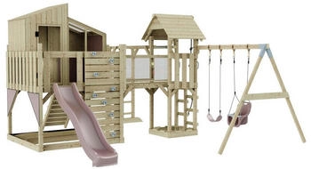 Outdoor Toys OutdoorToys Spielturm Emma mit Babyschaukel Altrosa