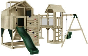Outdoor Toys OutdoorToys Spielturm Mille mit Babyschaukel Dunkelgrün