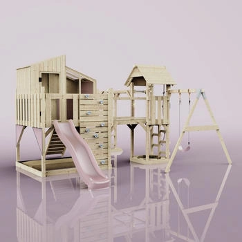 Outdoor Toys OutdoorToys Spielturm Liv mit Kinderschaukel Altrosa