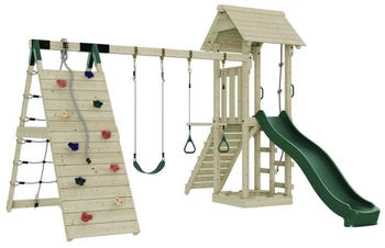Outdoor Toys OutdoorToys Spielturm Kiruna mit Trapezschaukel Dunkelgrün