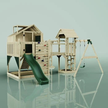 Outdoor Toys OutdoorToys Spielturm Mille mit Kinderschaukel Dunkelgrün