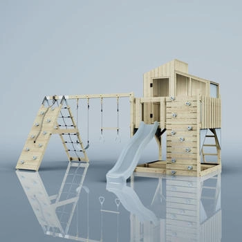 Outdoor Toys OutdoorToys Spielturm Finn mit Trapezstange Eisblau