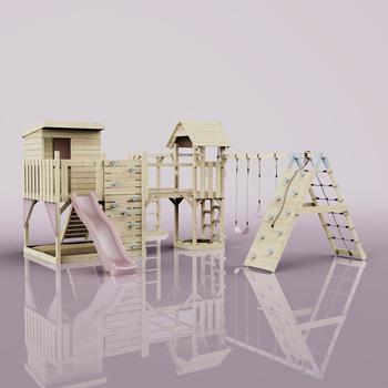 Outdoor Toys OutdoorToys Spielturm Lars mit Trapezschaukel Altrosa