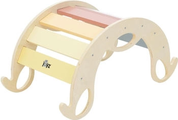 Joyz Kletterbogen für Kinder Mehrfarbig Bogenwippe Holz 74x41x38,5 cm