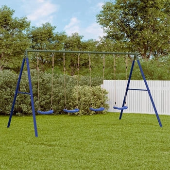 vidaXL Schaukelgestell mit 8 Haken Blau Stahl (4009878)