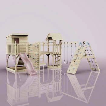 Outdoor Toys Spielturm Lars mit Babyschaukel Altrosa