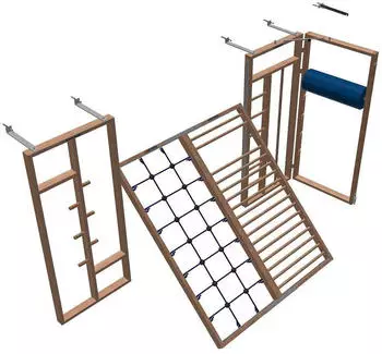 Sport-Thieme Turnwand-Kombination "TuWa Kletterwand 5" Ohne Fallschutzmatten