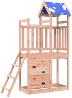 vidaXL Spielturm Braun 110,5 x 52,5 x 215 cm Massives Douglasienholz