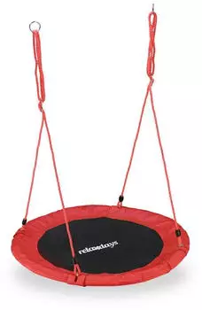 Relaxdays Nestschaukel 90 cm Wei&szlig;,Rot,Schwarz