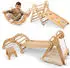 Goodevas 5-in-1 Holz-Kletter-Set Kleinkinder Kletterbogen Beige/Natur/Weiß