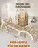 Goodevas 5-in-1 Holz-Kletter-Set Kleinkinder Kletterbogen Beige/Natur/Weiß