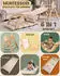 Goodevas 5-in-1 Holz-Kletter-Set Kleinkinder Kletterbogen Beige/Natur/Weiß