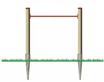 Gartenpirat Einzelreck Modell ELR Reckstange Rot