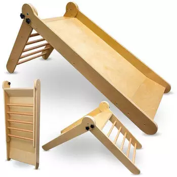 Mamabrum MAM202 Slide Jahre Kinderrutsche mit Leiter Braun/Natur