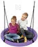 AIYAPLAY Kinderschaukel Metall Netzstoff Lila Schwarz 98L x 98B x 190H cm