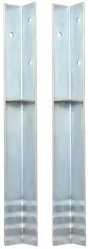 vidaXL Bodenanker L-Form f&uuml;r Spielturm 2 Stk Stahl 5 x 5 x 50 cm 142301