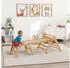 AIYAPLAY 7-in-1 Kletterbogen mit Rutsche Braun/Natur