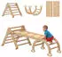AIYAPLAY 7-in-1 Kletterbogen mit Rutsche Braun/Natur