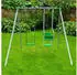 HyperMotion Gartenspielplatz 3er 3+ Schaukelgestell mit Brettschaukel Grün