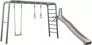 Berg PlayBase Klettergerüst L Grün + Play Set