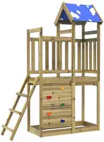 vidaXL Spielturm Braun Massives impr&auml;gniertes Holz