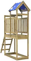 Spielturm Braun Massives Impr&auml;gniertes Holz Vidaxl
