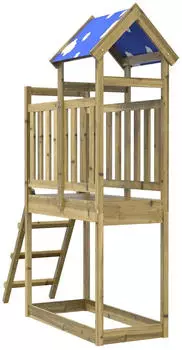 vidaXL Spielturm Braun Massives Impr&auml;gniertes Holz 3417180