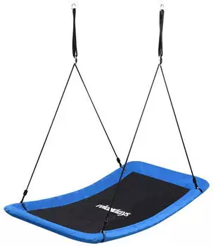 Relaxdays Nestschaukel eckig 150 kg Weiß,Blau,Schwarz
