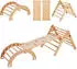 VEVOR Pikler-Dreieck-Set 5-in-1-Kletterspielzeug Kleinkinder Klettergerüst Braun/Natur