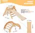 VEVOR Pikler-Dreieck-Set 5-in-1-Kletterspielzeug Kleinkinder Klettergerüst Braun/Natur