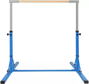 Costway Gymnastik Turnreck Turnstangen Reckstange Braun/Blau 100kg