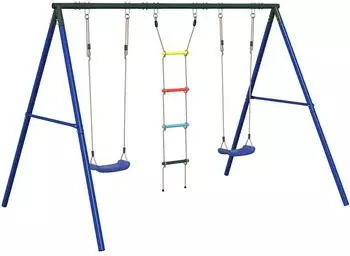 vidaXL Schaukel-Set mit Schaukelsitzen und Strickleiter (3283591)