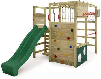 Fatmoose ActionArena Air XXL Klettergerüst mit Rutsche Grün