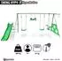 HyperMotion Spielplatz-Set Schaukelgestell mit Rutsche Braun