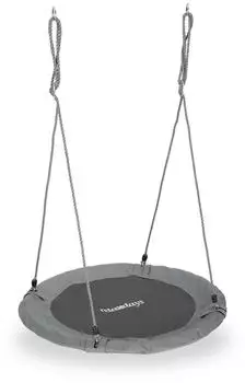 Relaxdays Nestschaukel Stahl Grau H&ouml;henverstellbar 90 cm 2,5 kg
