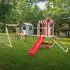Home Deluxe Spielpark WUNTERLAND 555 Spielturm mit Rutsche Blau 340 cm