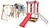 Home Deluxe Spielpark WUNTERLAND 555 Spielturm mit Rutsche Blau 340 cm
