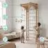 Mamabrum Montessori Kletterwand aus Holz mit Tellerschaukel, Ringen & Kletterseil (MAM246 CLIMBING)